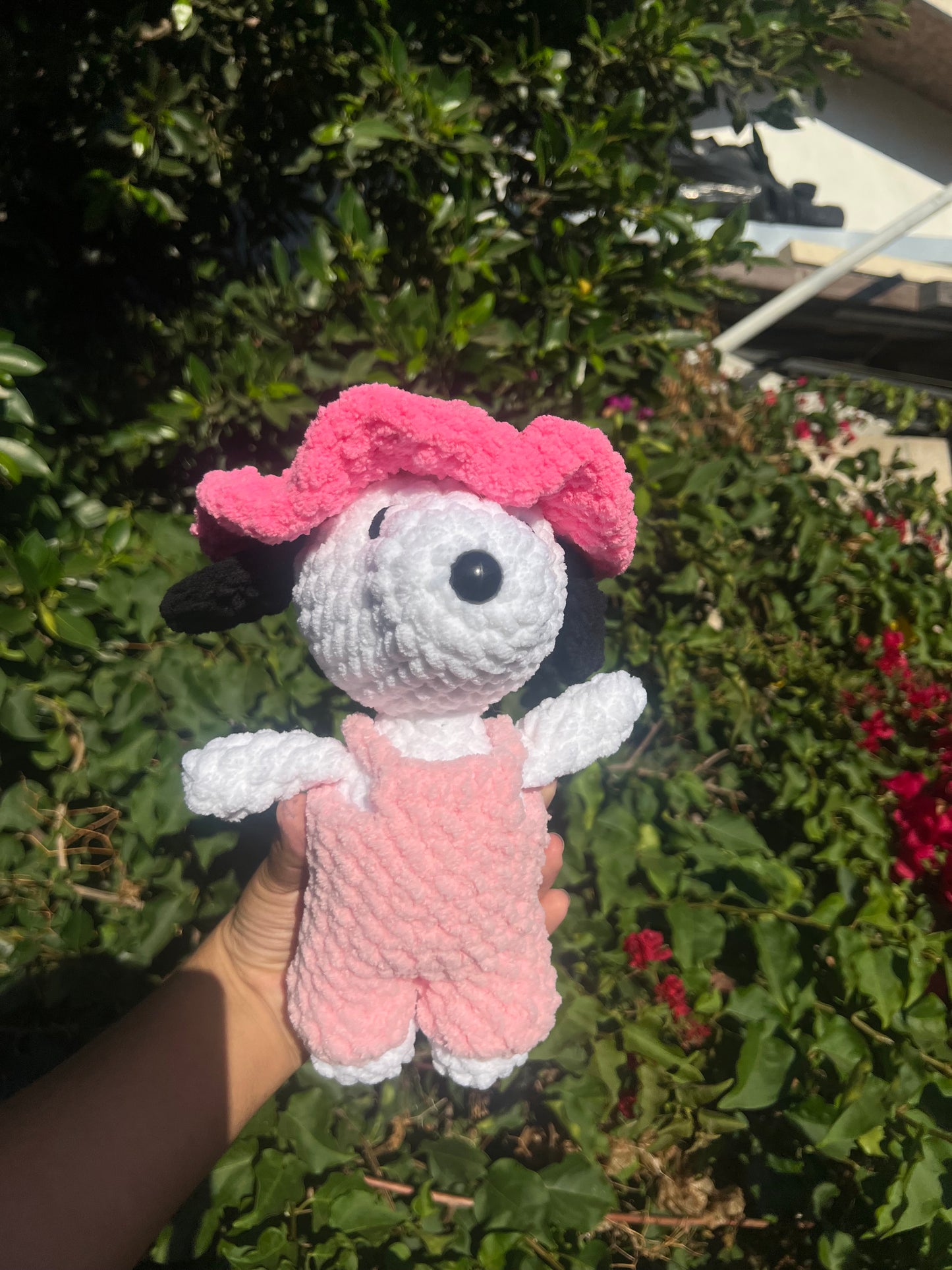 White and Black Gardening Beagle Plushie