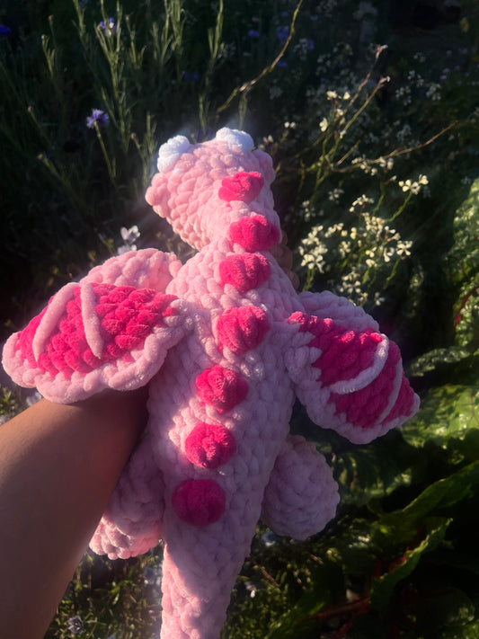 Jumbo Pink Dragon Plushie