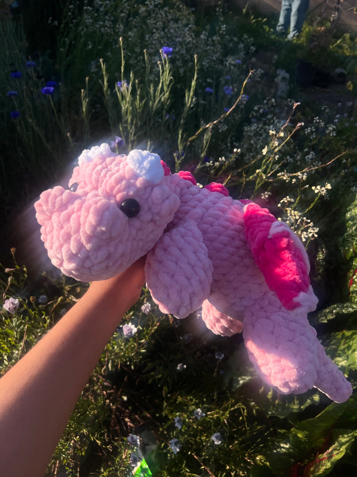 Jumbo Pink Dragon Plushie
