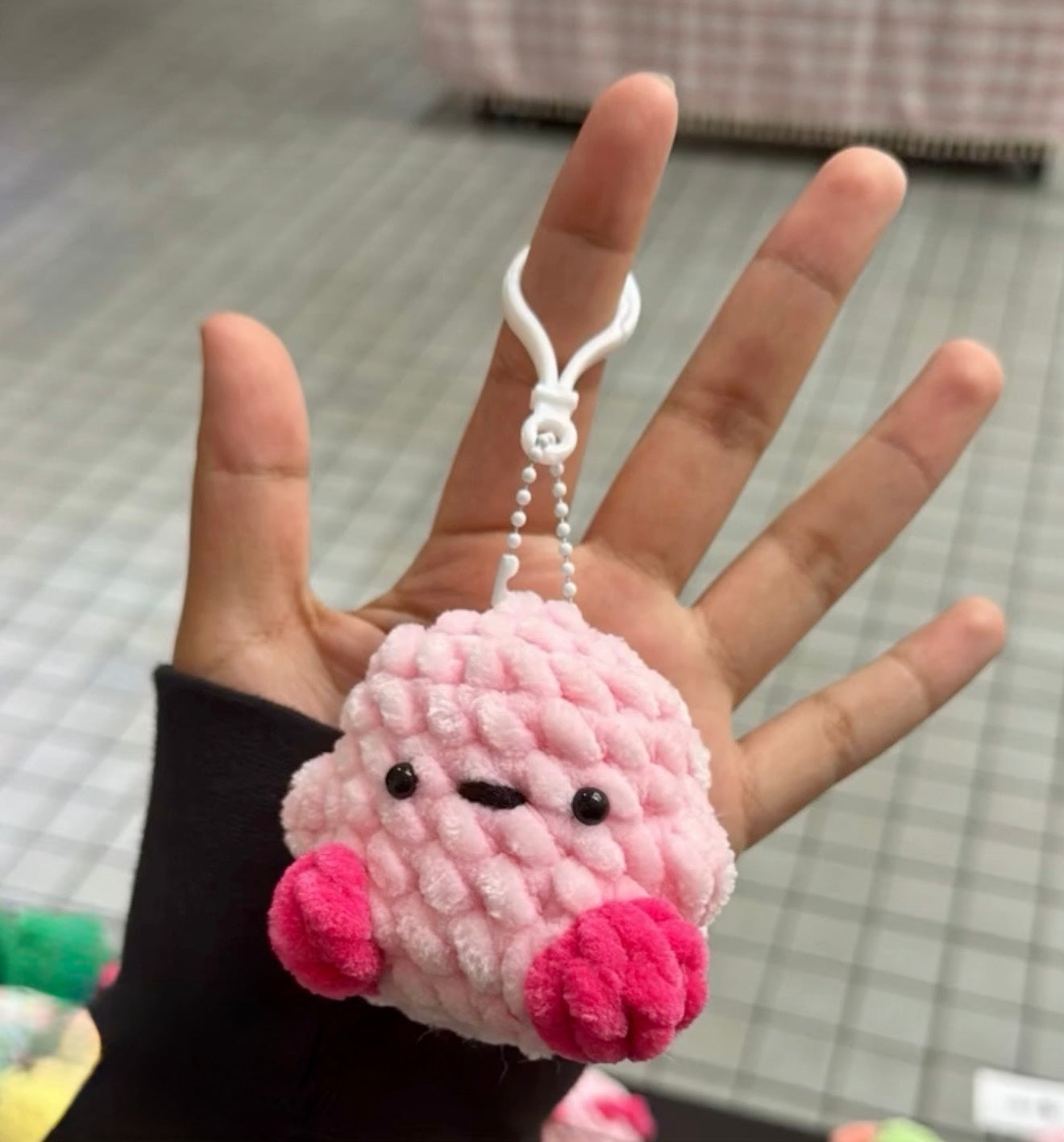 Baby Pink Alien Keychain