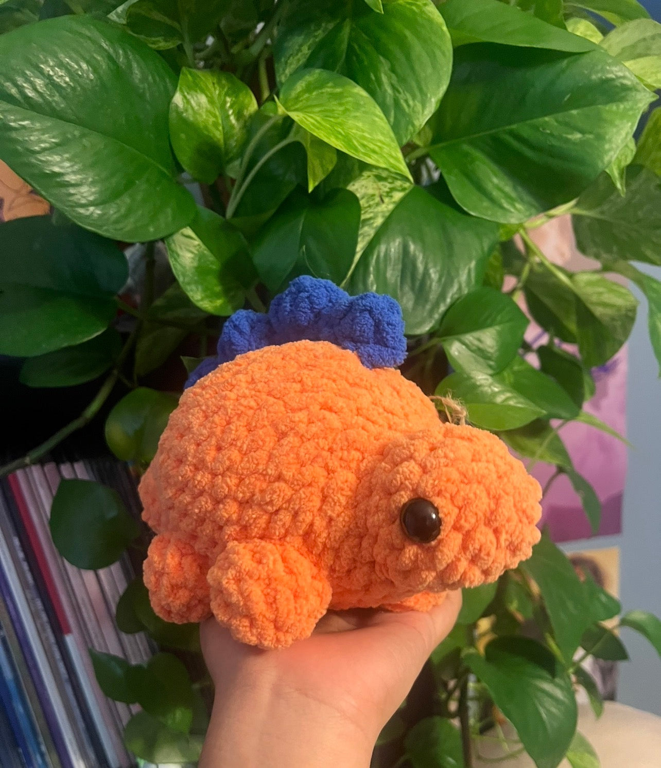Orange & Navy Stegosaurus Plushie