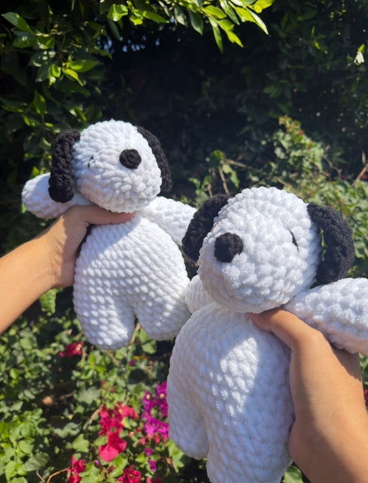 Black and White Jumbo Weighted Beagle Plushie