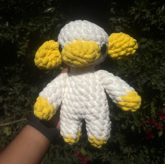 Yellow and White Baby Cow Plushie